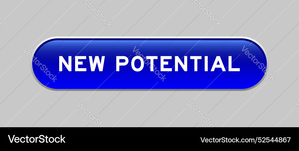 Blue color capsule shape button with word new Blue color capsule shape button with word new vector image