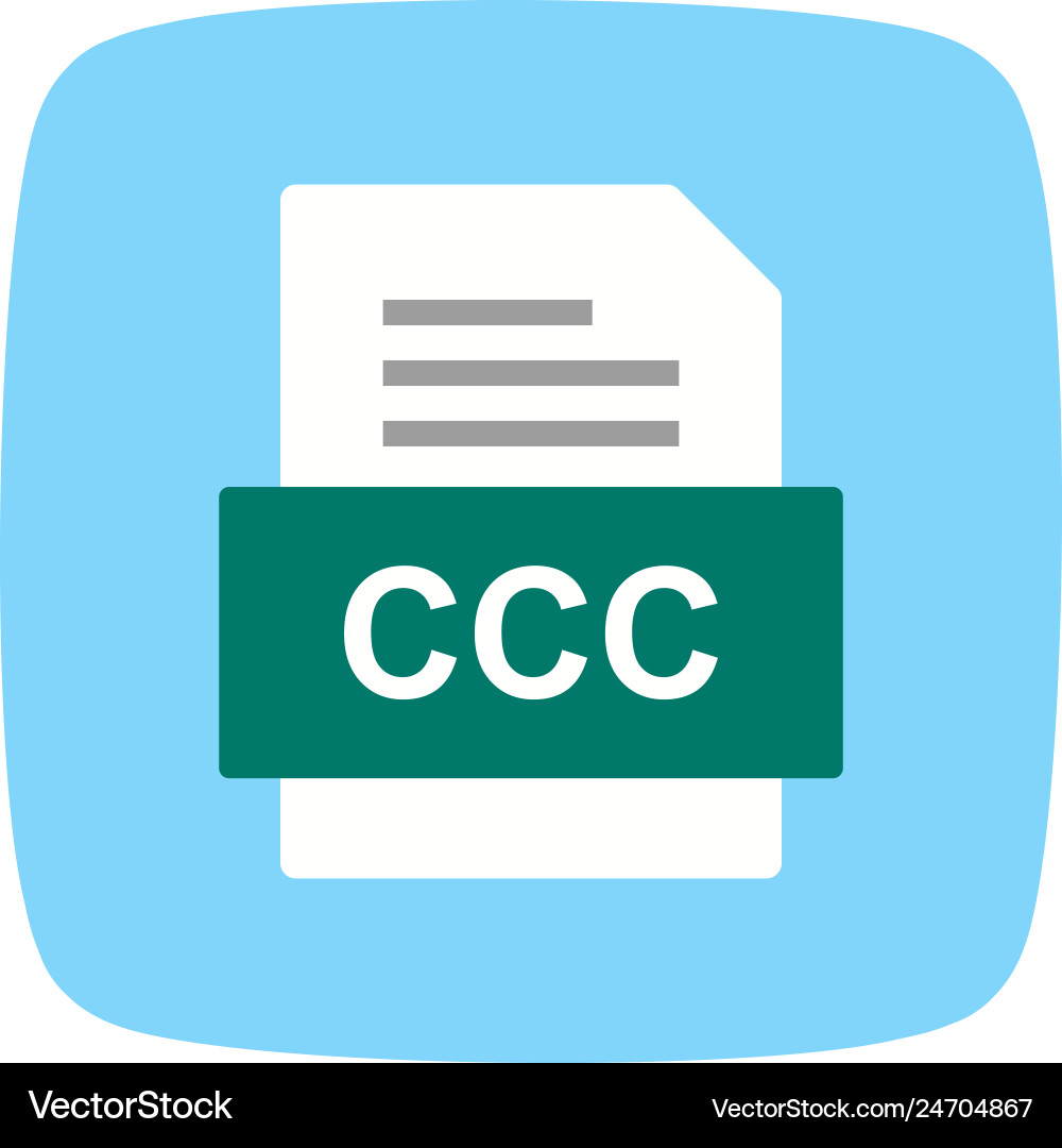 Ccc file document icon Vector Image