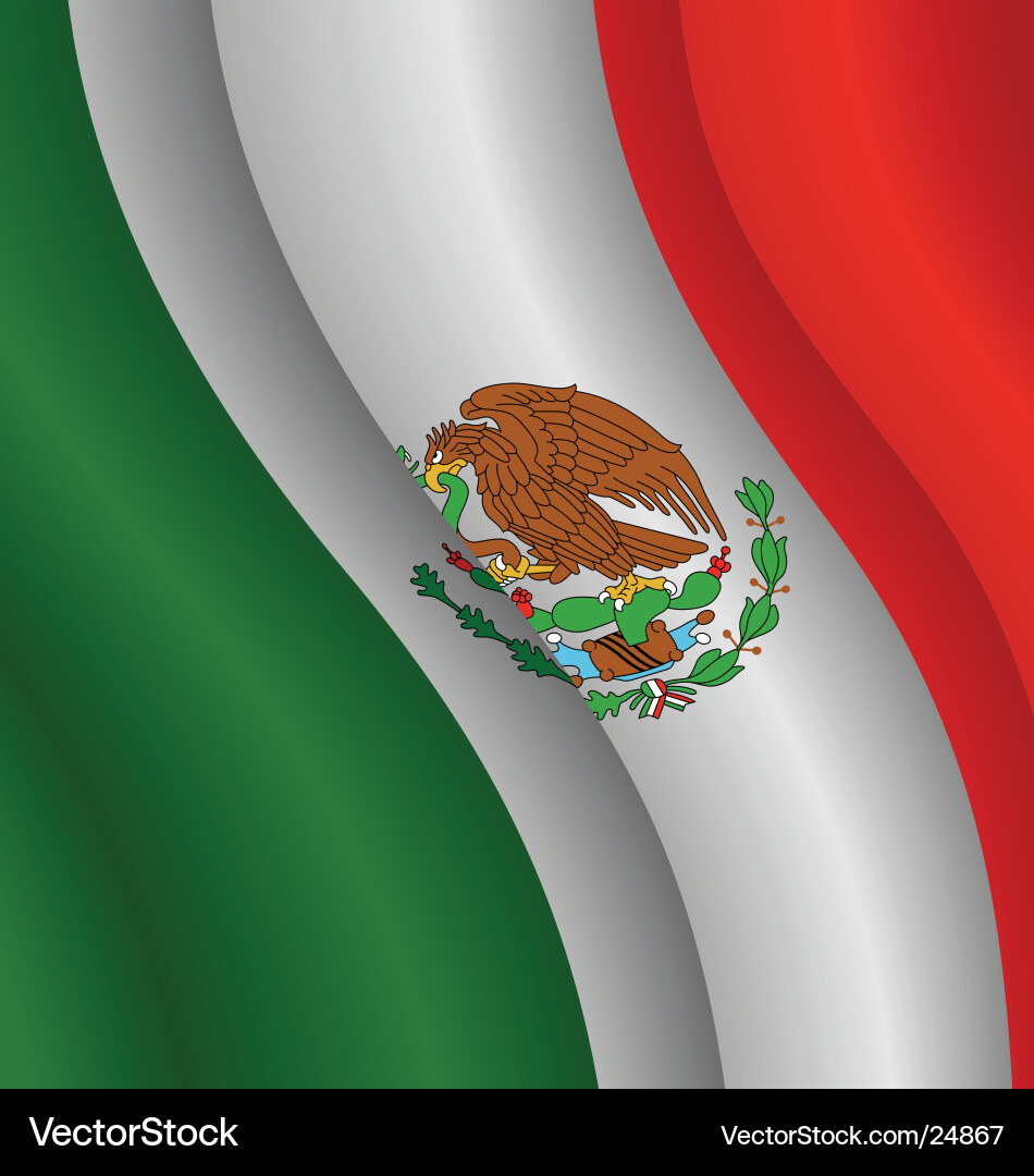 Mexikanische Flagge Vektorbild