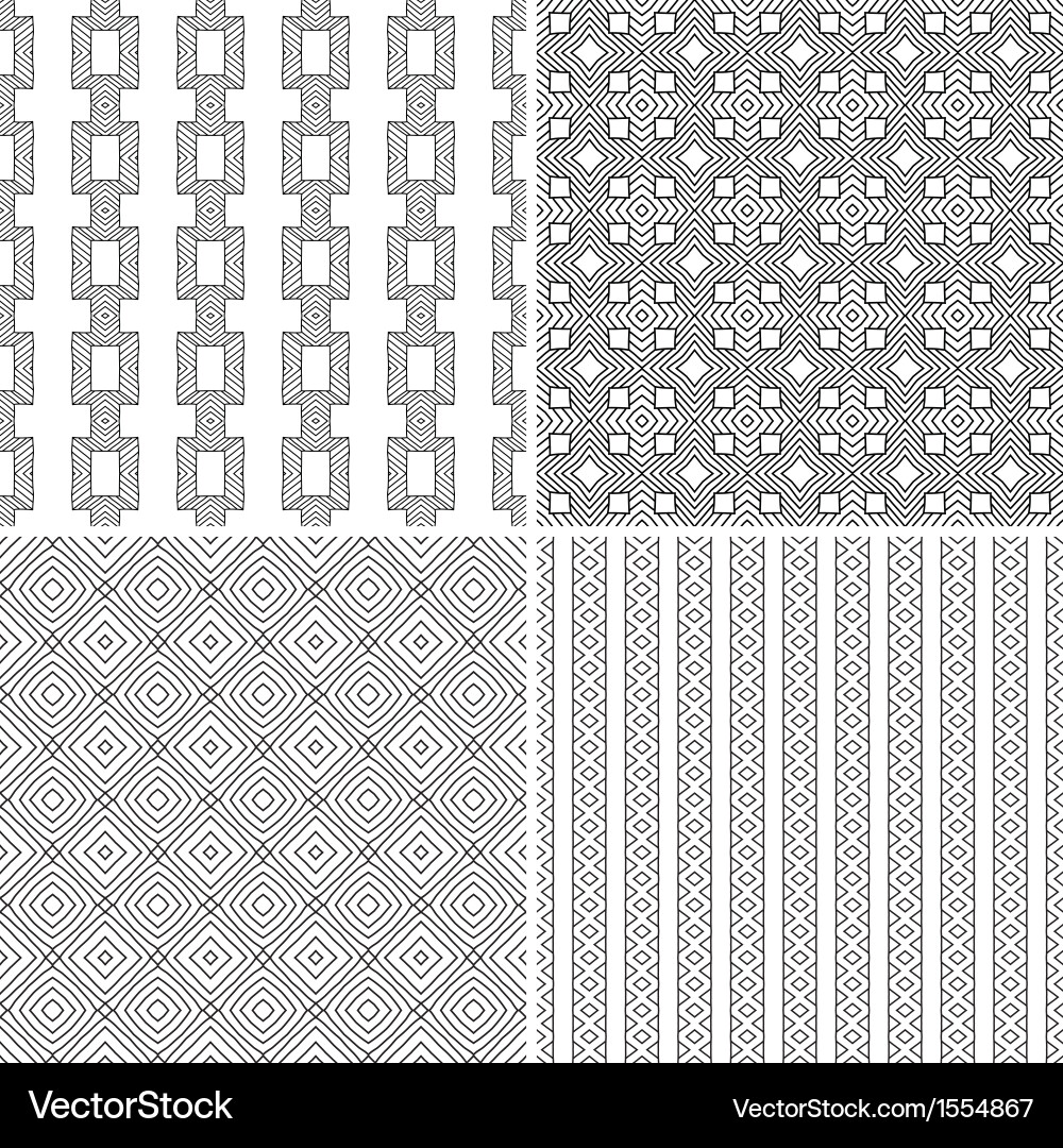 Seamless pattern set Vector Image