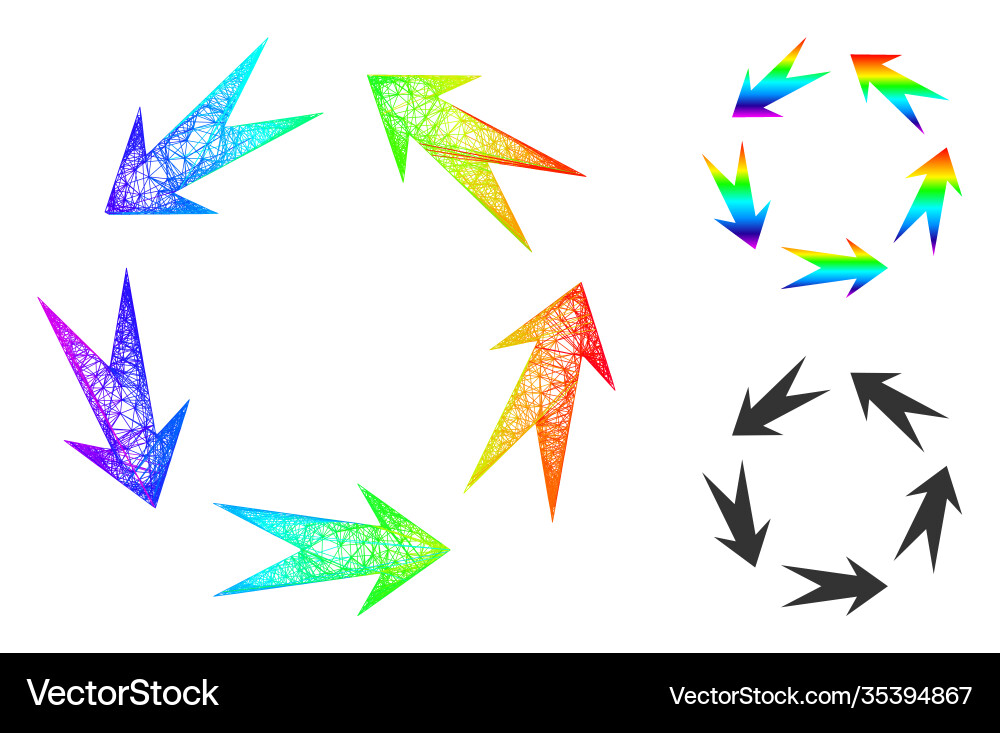Spectrum network gradient rotation icon Spectrum network gradient rotation icon vector image