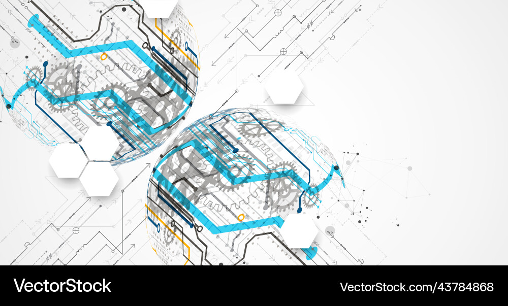 Abstract color background on a technological Vector Image
