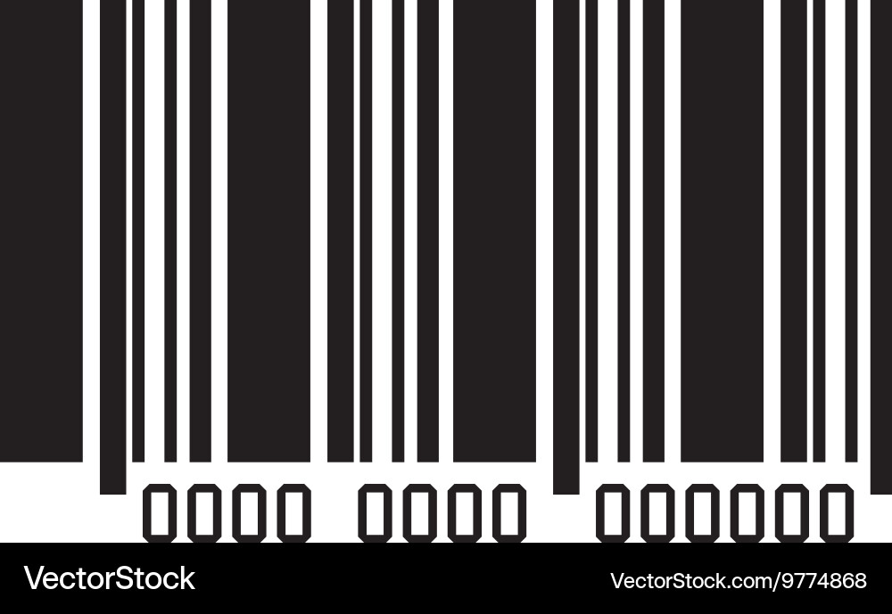 Bar code with serial number icon vector image