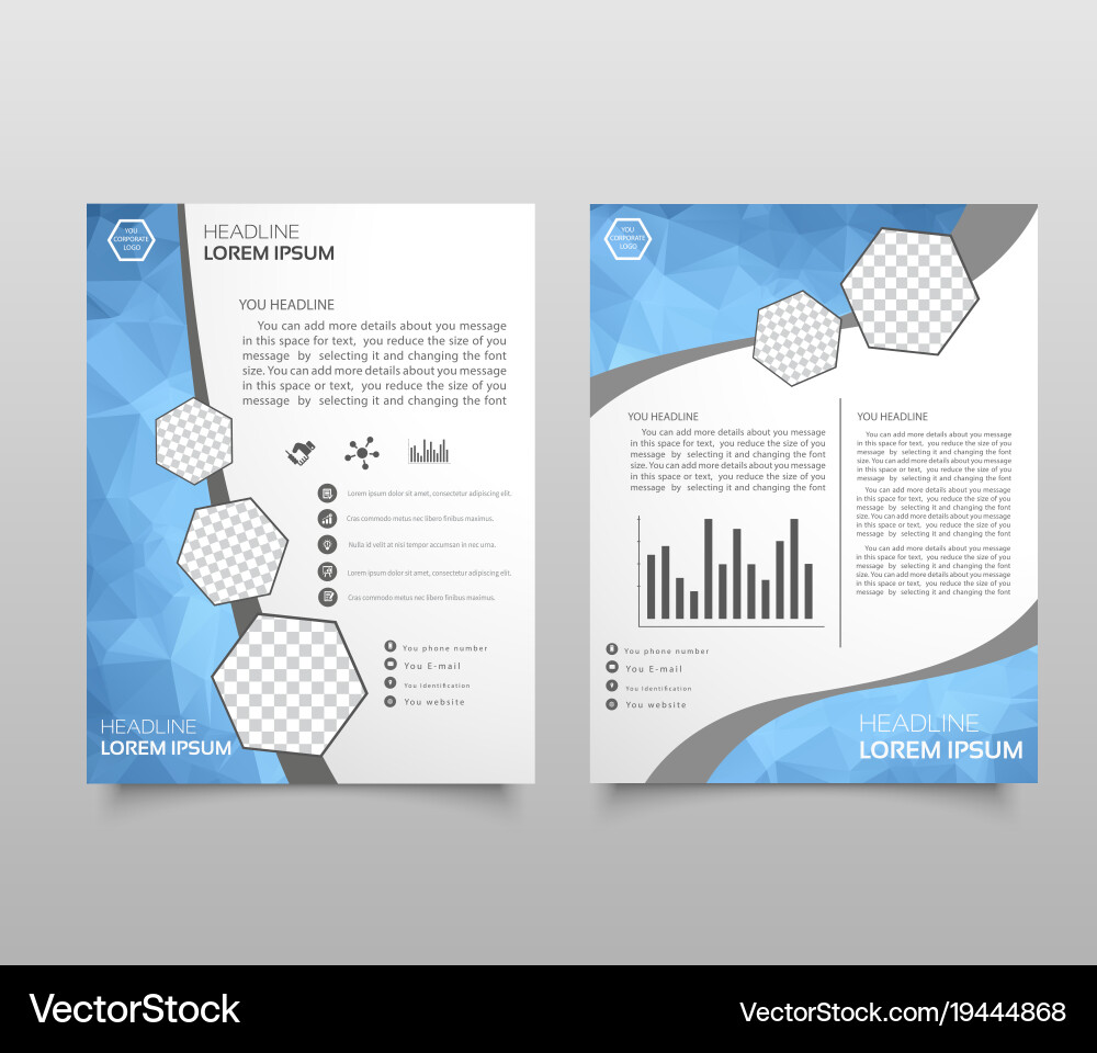 Broschüre Vorlage Layout Abdeckung Design jährlich Vektorbild