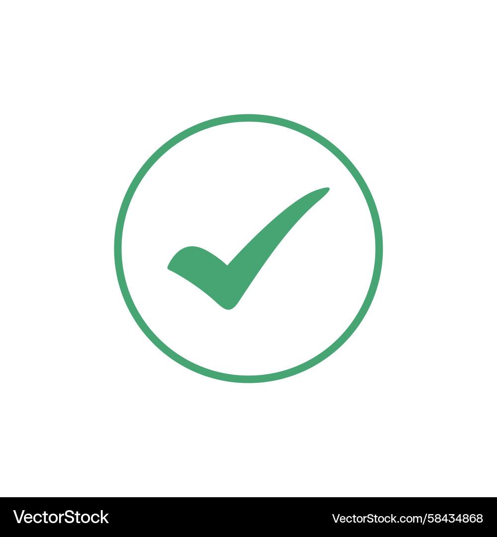 Check Mark Circle Badge Vector Image