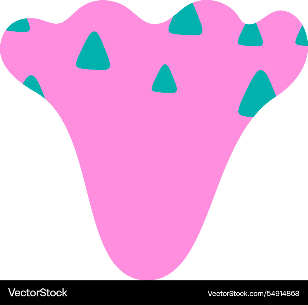 Childish abstract shape with patterns Vector Image