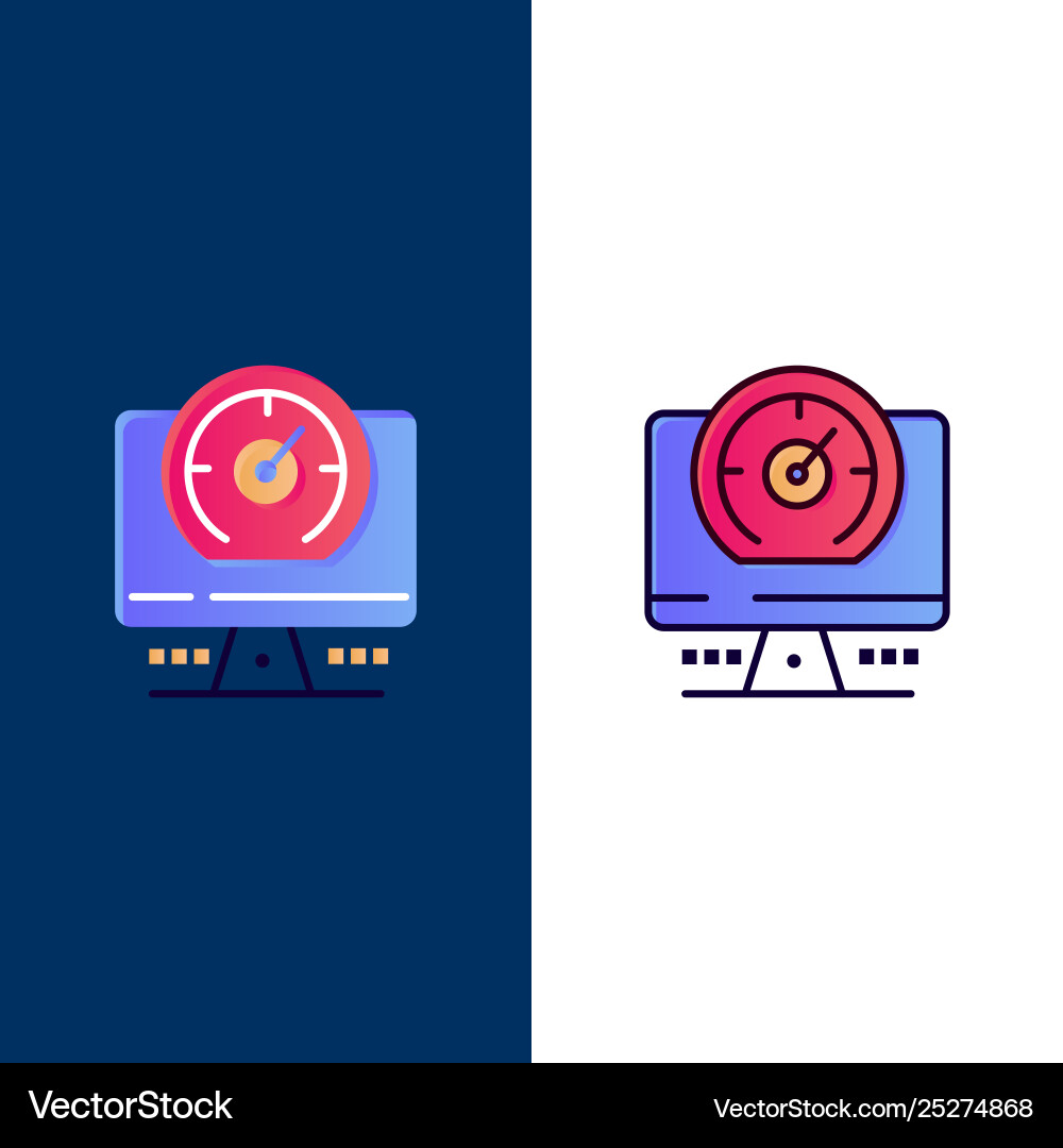 Compass computer timer location icons flat Compass computer timer location icons flat vector image