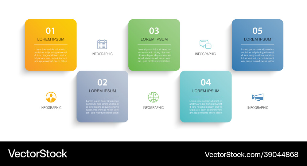 Data Infographic Tab Paper Index Vector Image