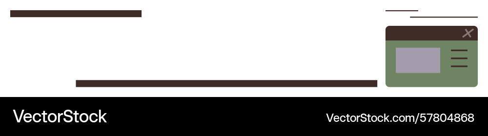 Minimalist Browser-Fenster-Design mit einfachen ui Vektorbild