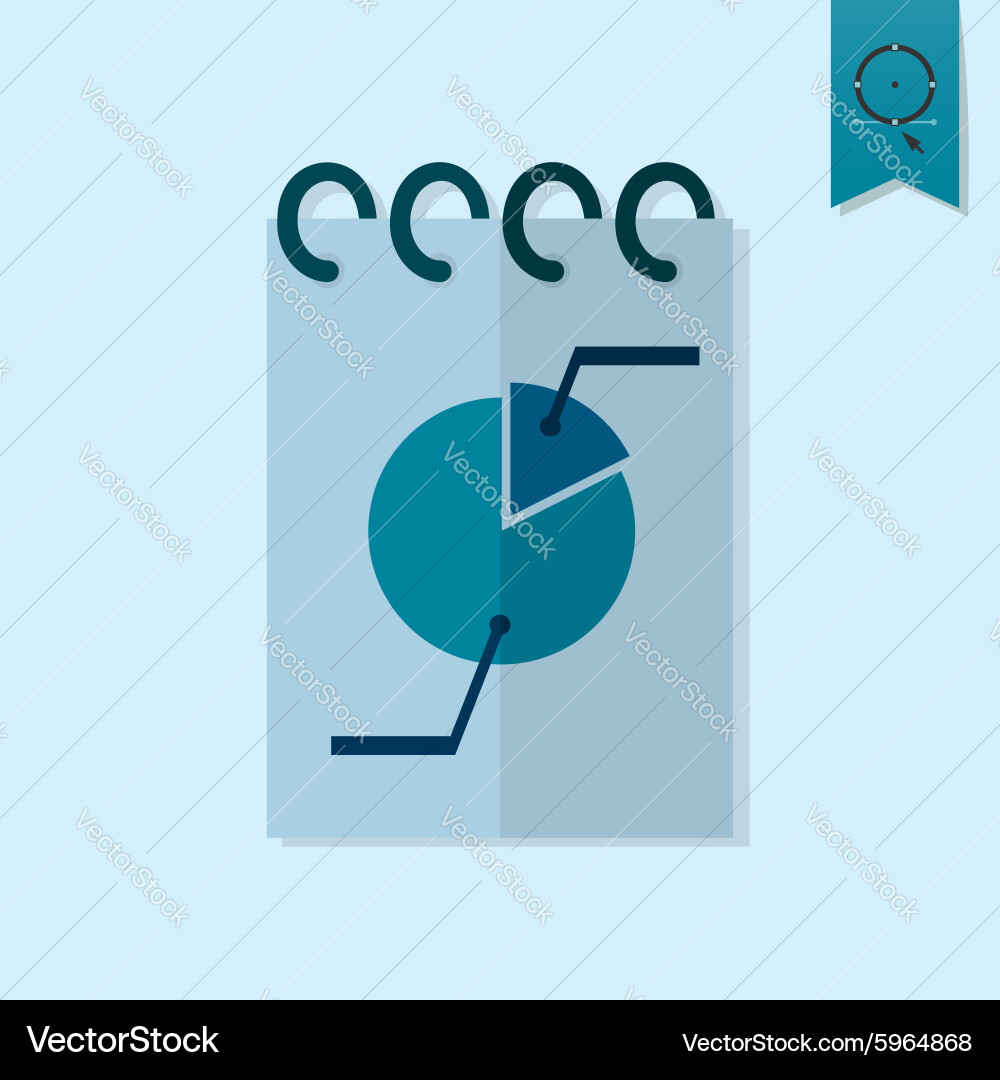 Notebook paper with diagram vector image