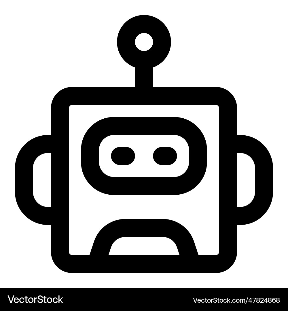 Robot designed with remote control system vector image