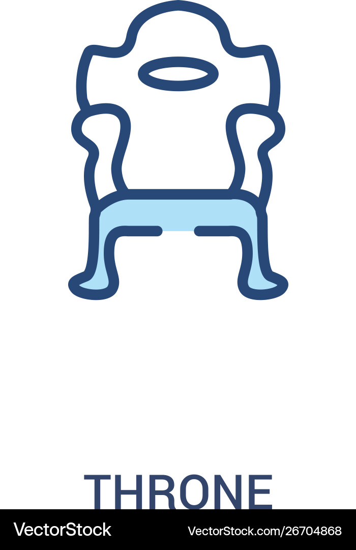 Throne concept 2 colored icon simple line element Vector Image