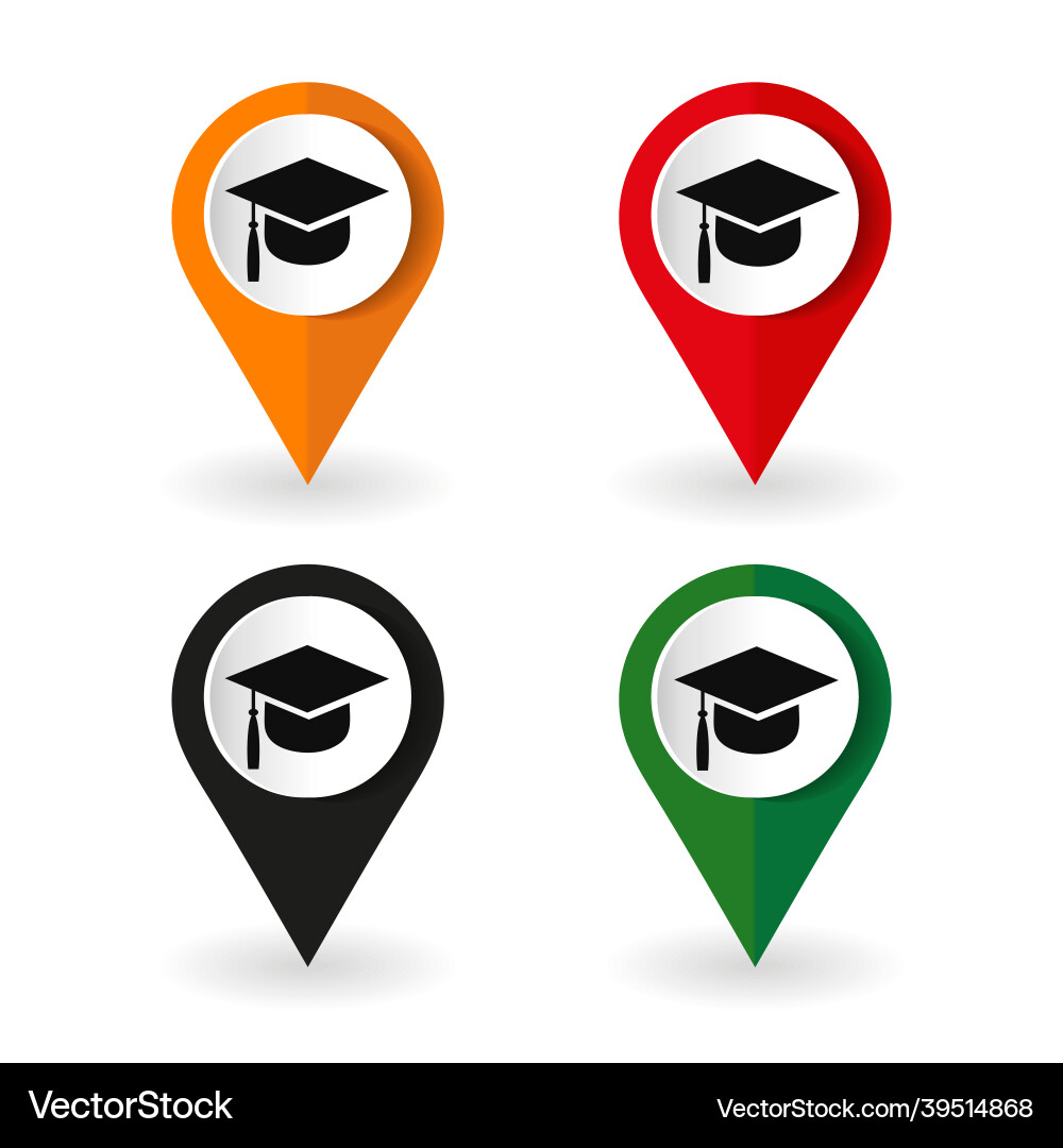 University location icon map pointer silhouette Vector Image