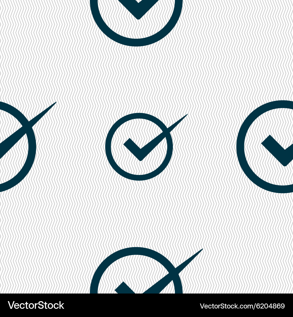 Check mark sign icon checkbox button seamless vector image