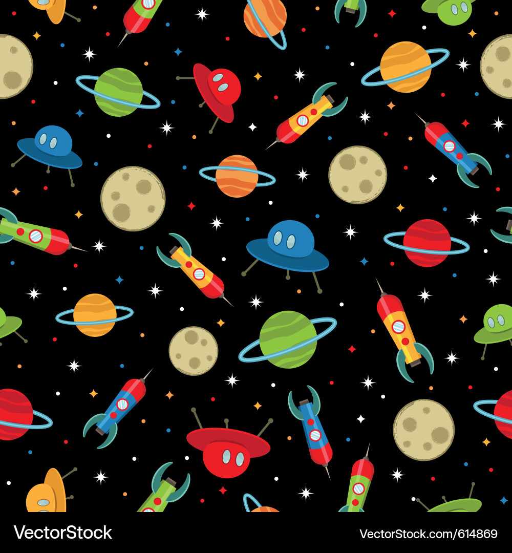 Cosmic Space Pattern vector image