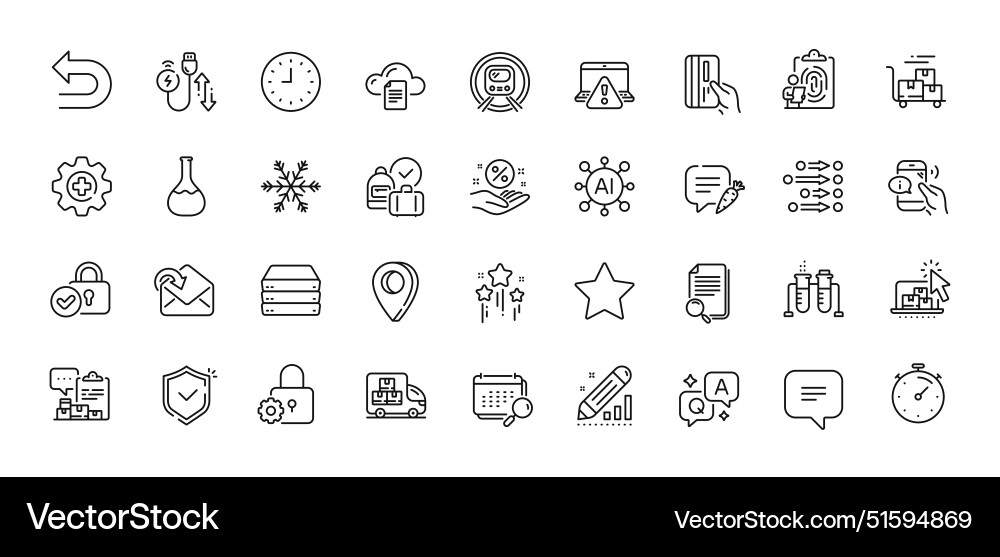 Fingerprint delivery cart and file storage line Vector Image
