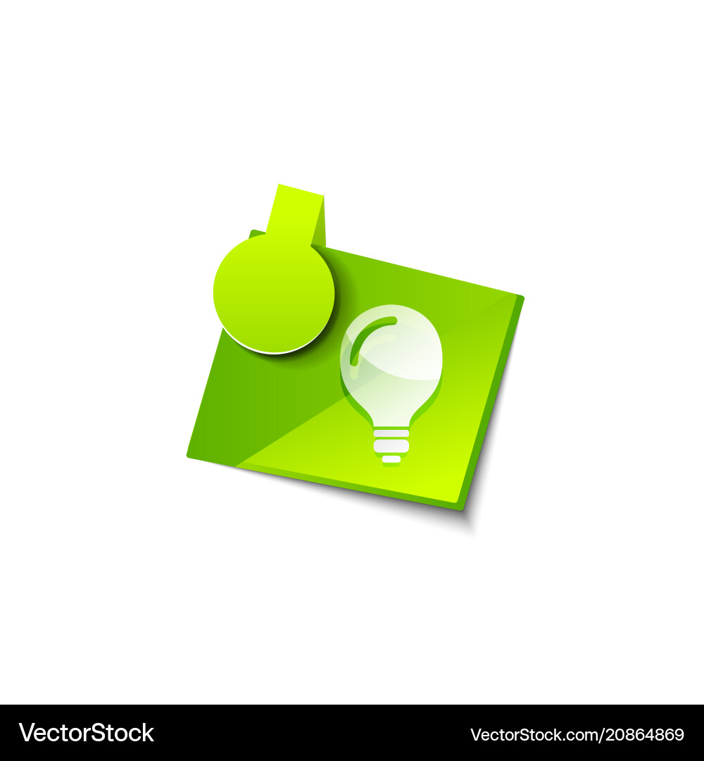 Light bulb new idea concept web button Vector Image