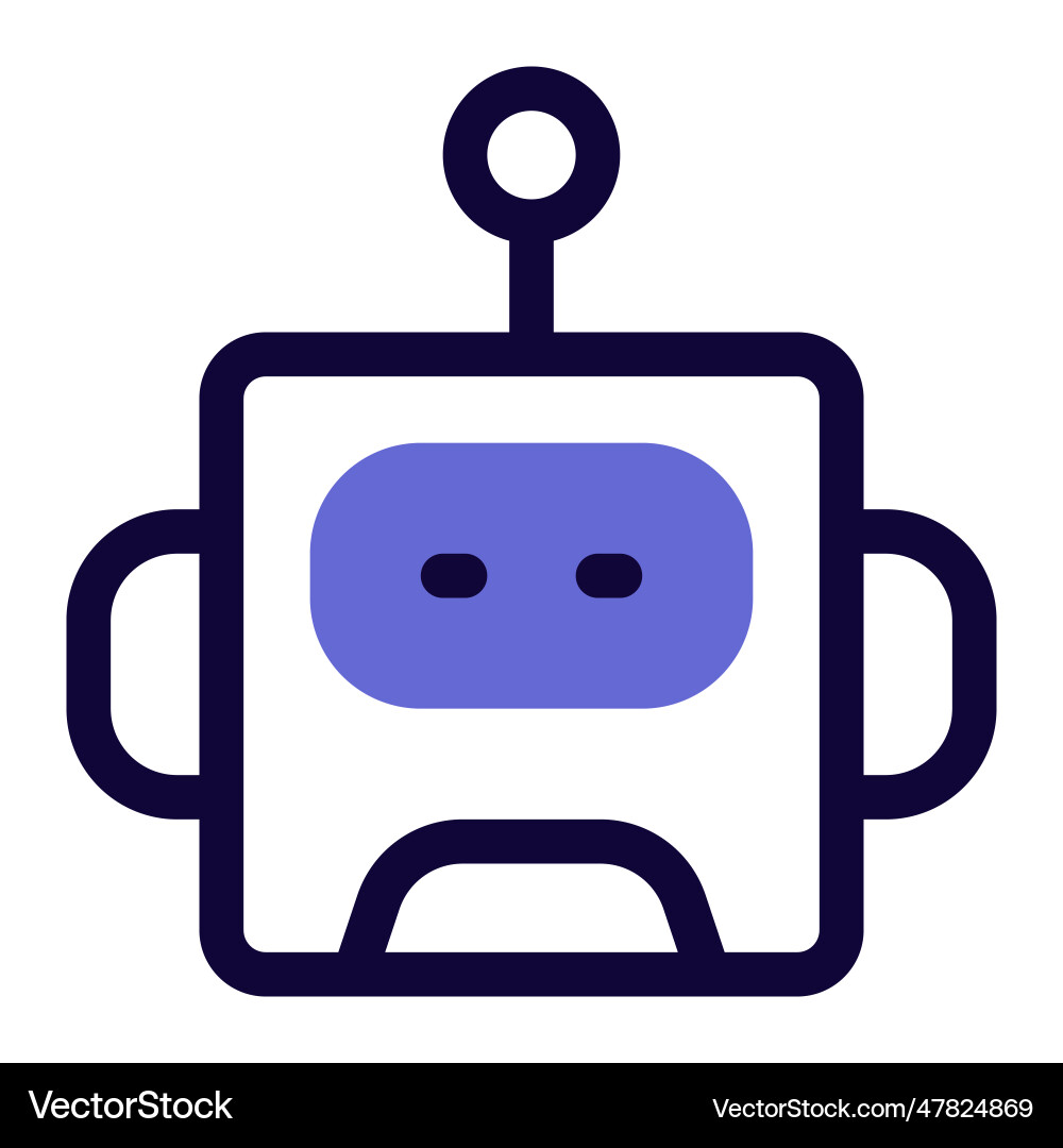 Robot designed with remote control system vector image