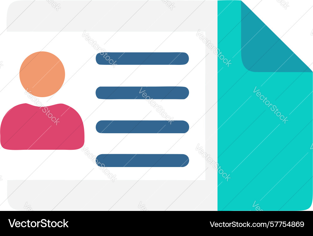 Shared user document icon team collaboration vector image