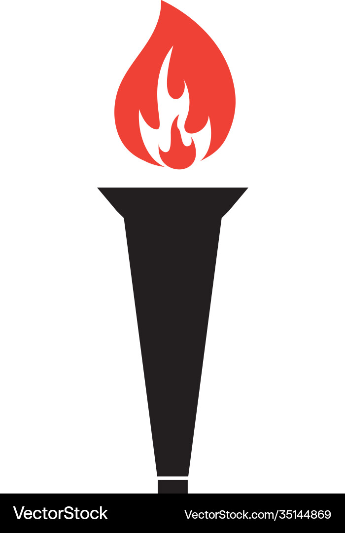 Torch icon design template isolated vector image