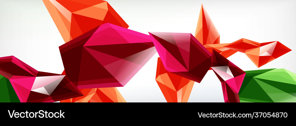 3d triangles and pyramids abstract Vector Image