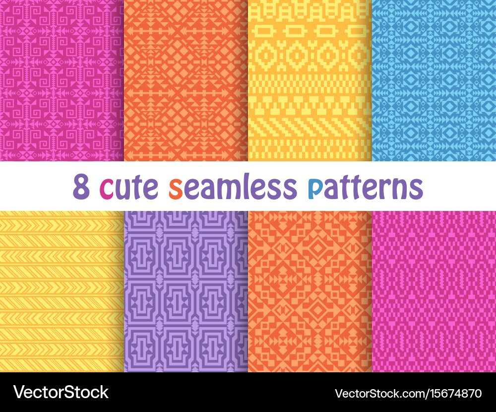 Bright Geometric Patterns vector image