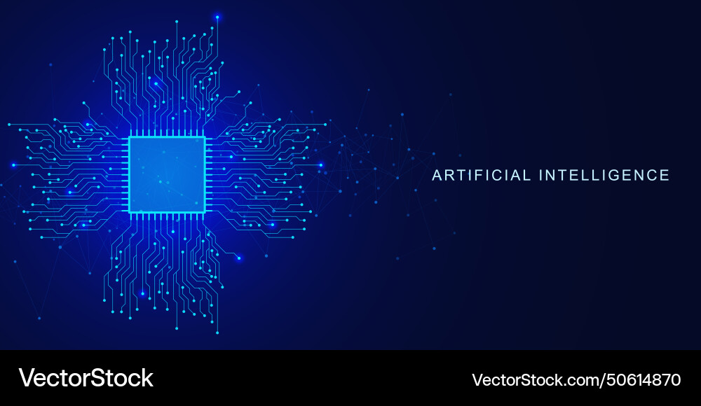 Circuit board with microchip or computer processor Circuit board with microchip or computer processor vector image