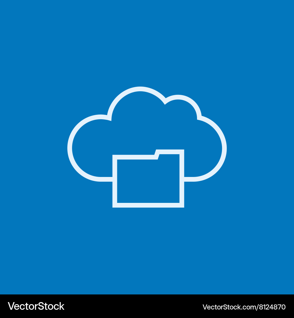 Cloud computing line icon vector image