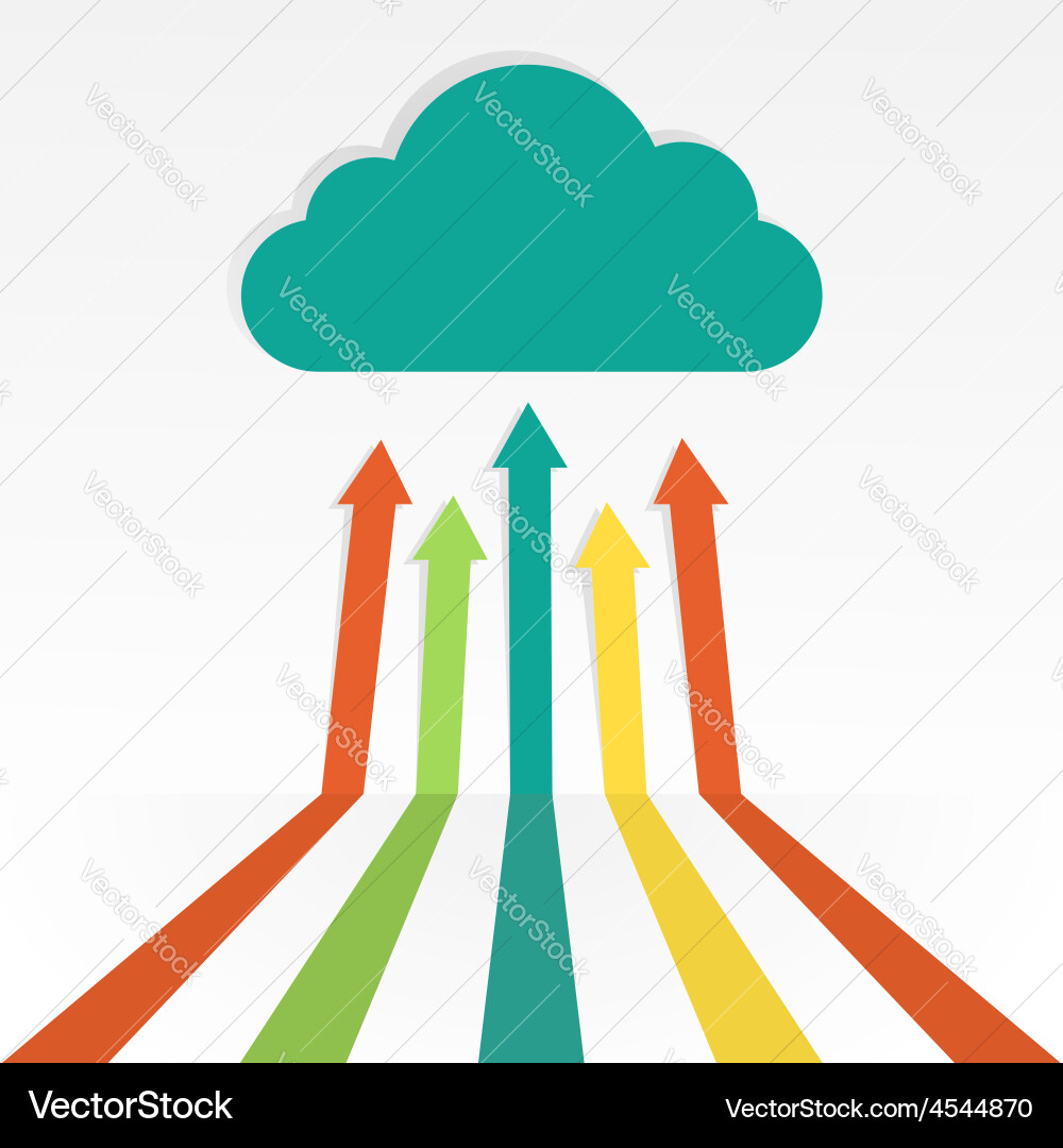 Cloud computing technology Vector Image