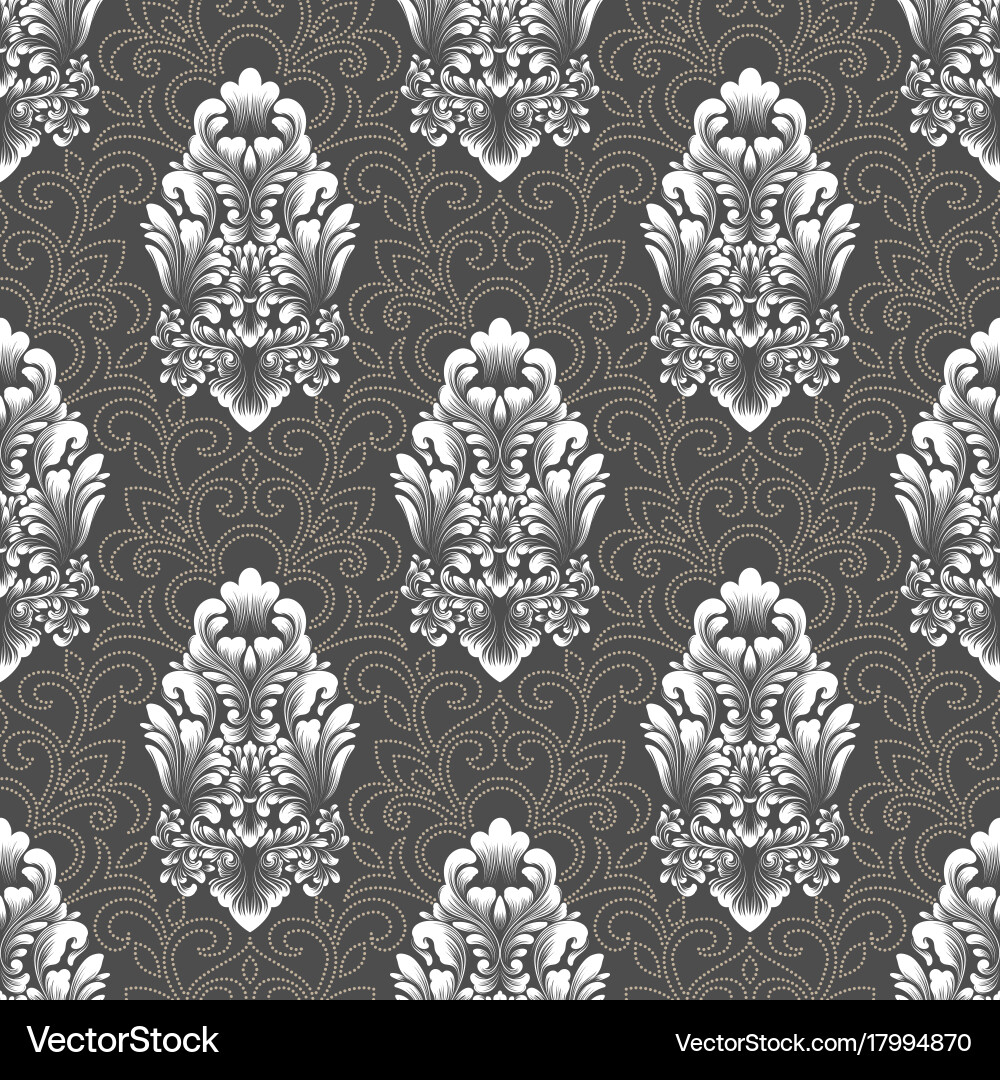Damask seamless pattern background Vector Image