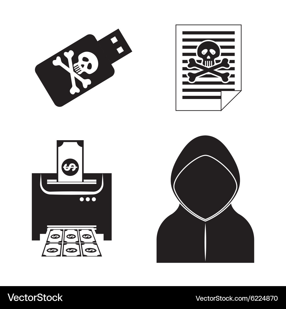 Digital fraud and hacking design vector image