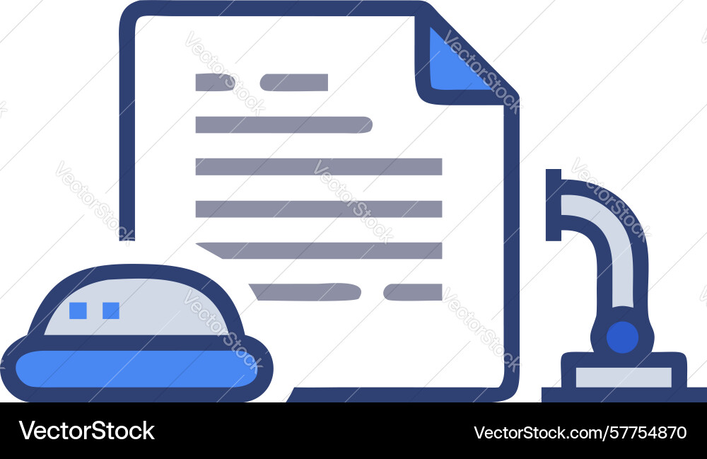 Document cleaning icon data deletion system vector image