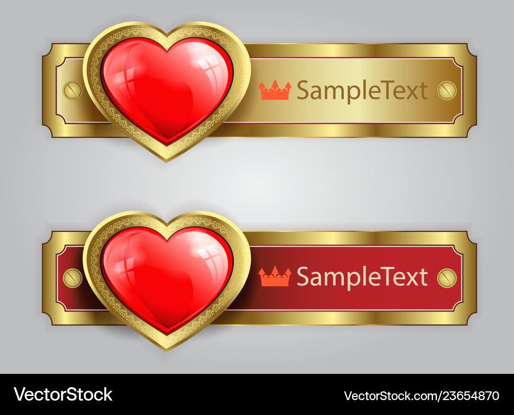 Drawing a rectangular frame with brilliant heart Vector Image