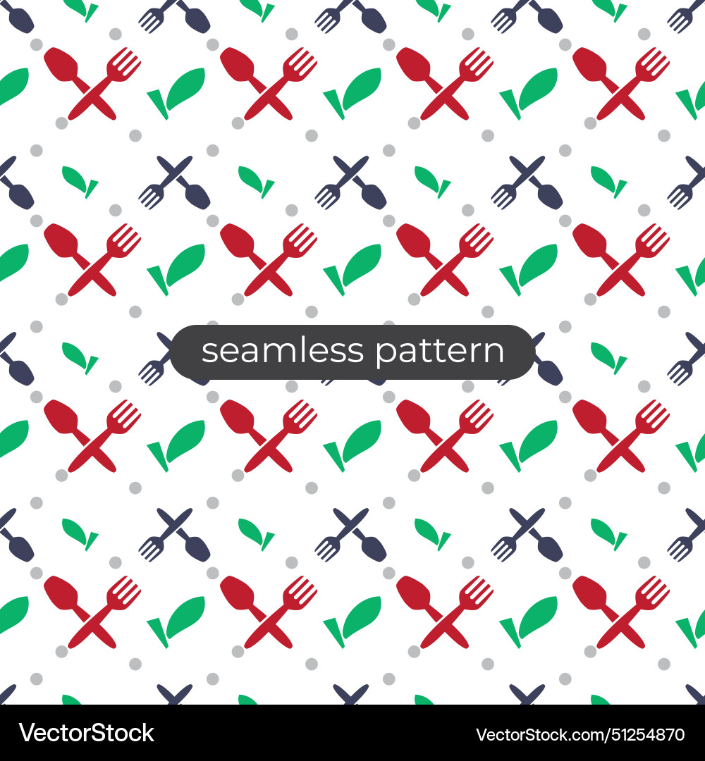 Forks and spoon background with seamless pattern Forks and spoon background with seamless pattern Vector Image