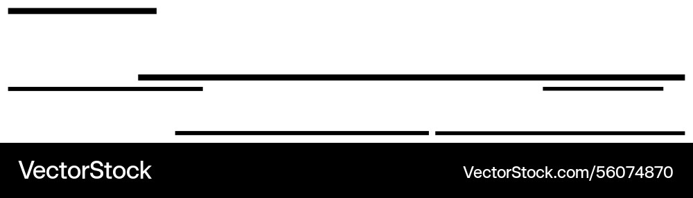 Horizontal black lines arranged in minimalistic Vector Image