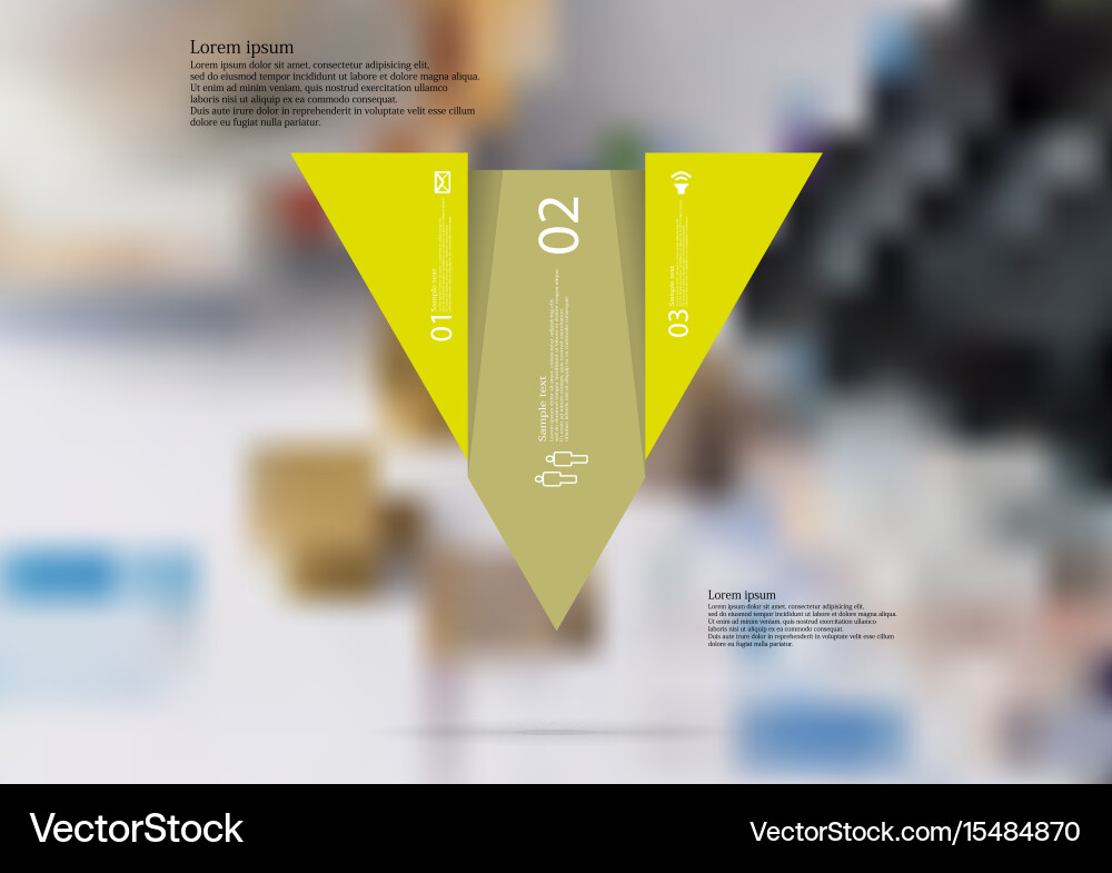 Infographic template with triangle vertically Vector Image