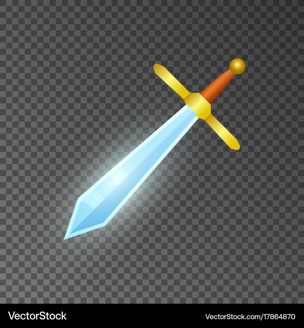 Magic sword isolated game element Vector Image