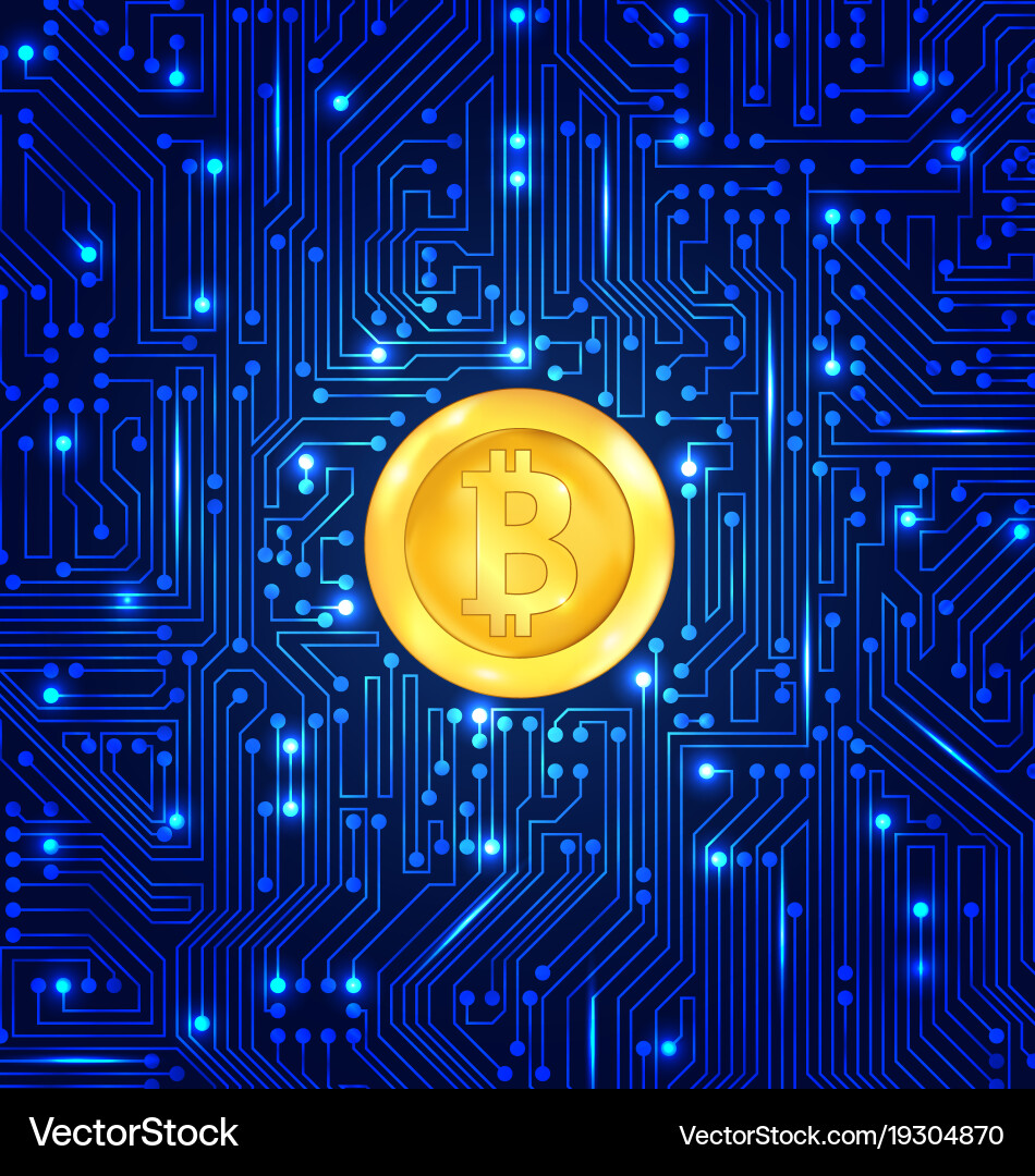Mining database system design make crypto vector image
