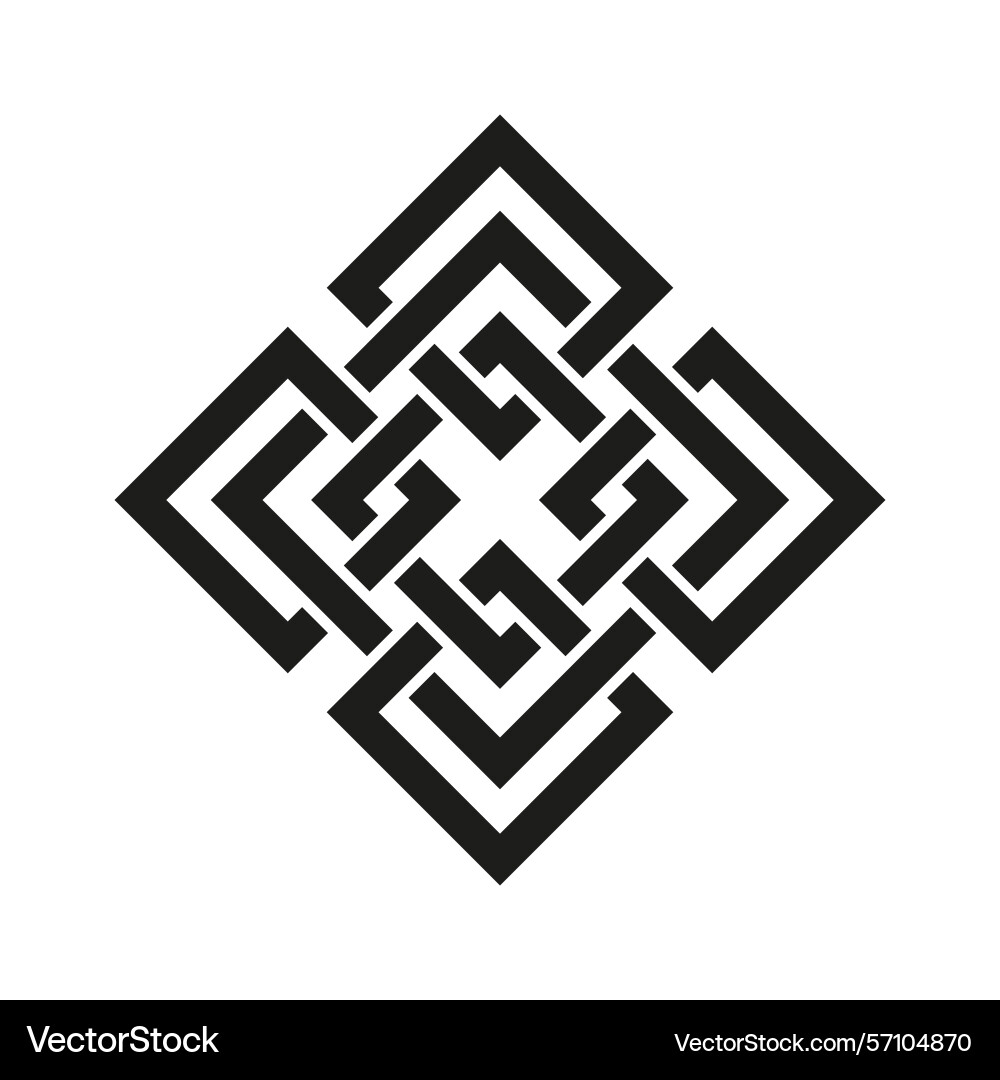 Ornament icon shape complex line pattern Vector Image