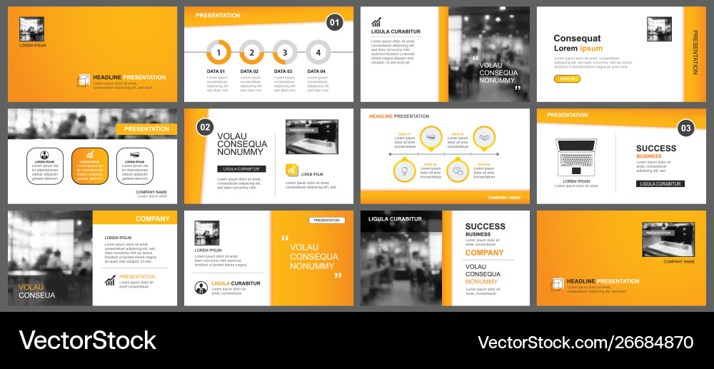 Presentation and slide layout template design Vector Image
