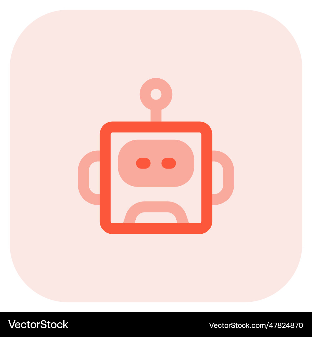 Robot designed with remote control system vector image