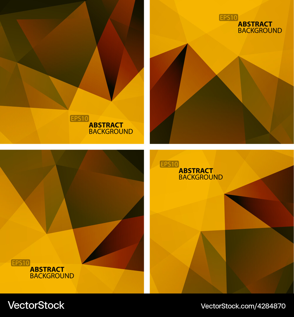 Set of bright colorful abstract geometric Vector Image