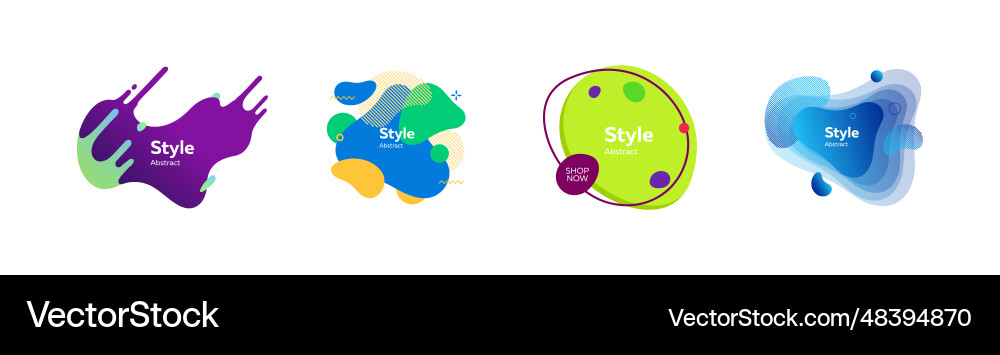 Soft fluid shapes with text sample Soft fluid shapes with text sample vector image