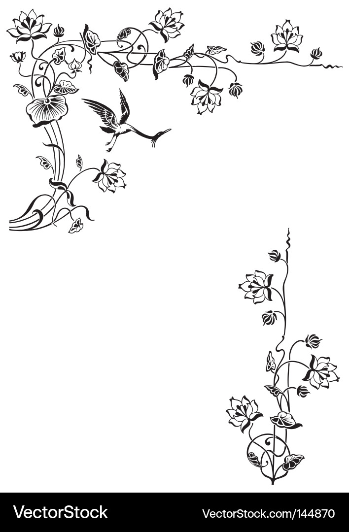 Vintage Floral Frame Vector Image