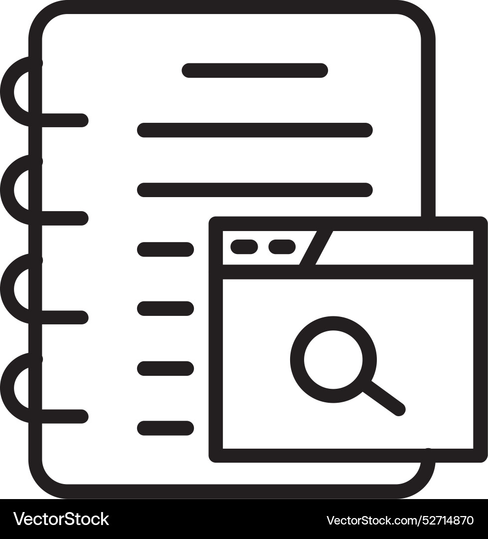 Web browser line icon design vector image