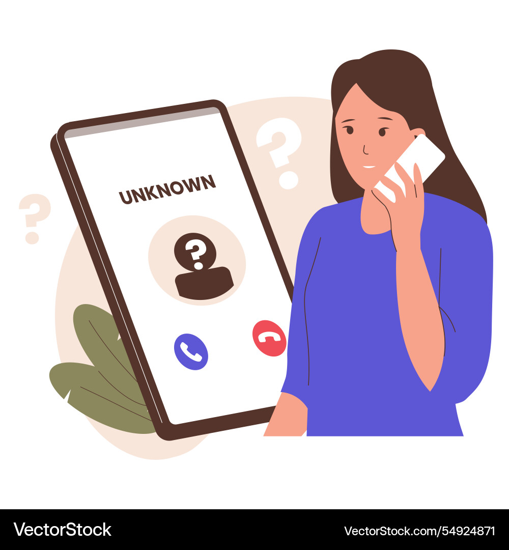 Call from unknown caller Vector Image