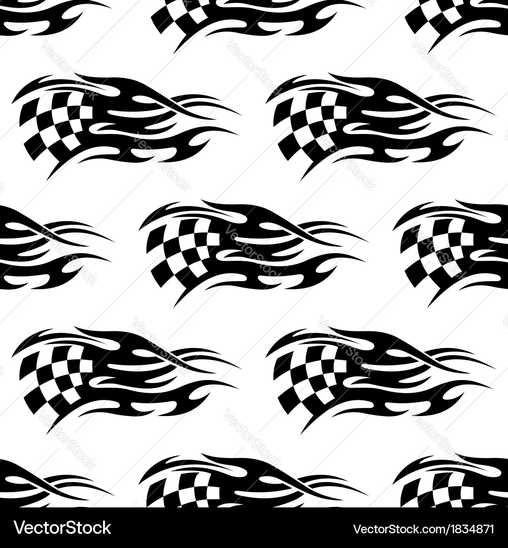 Checkered Racing Flag Pattern vector image