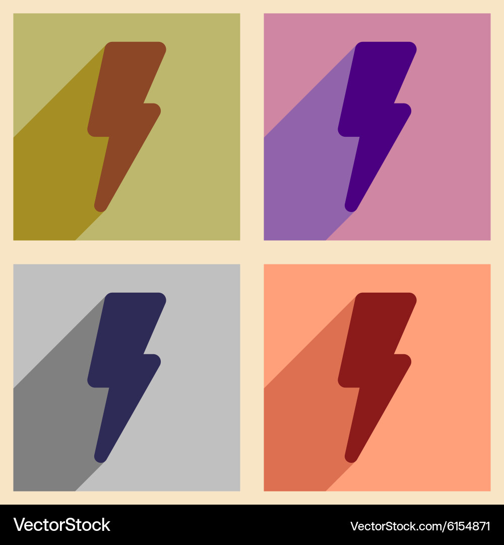 Flat with shadow concept and mobile application Vector Image