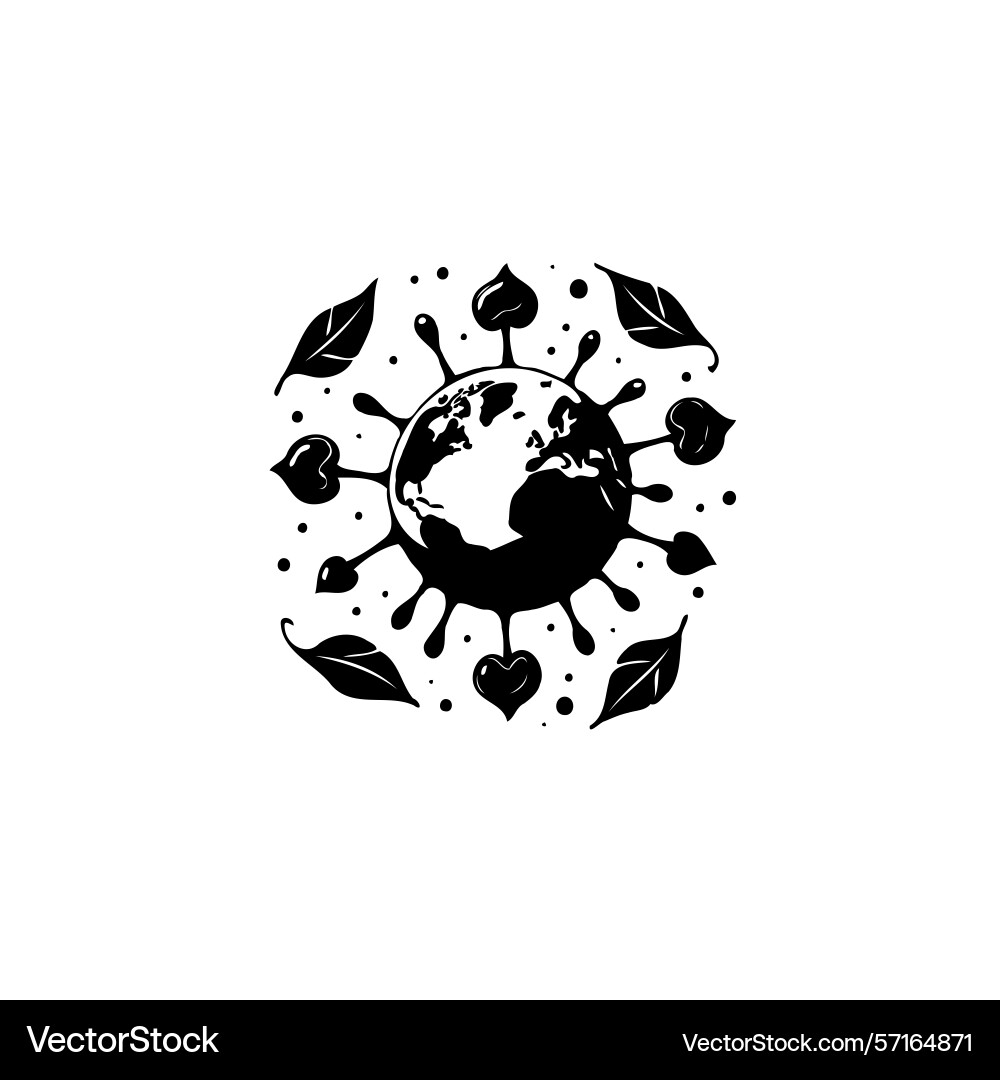 Global harmony an abstract design symbolizing Vector Image