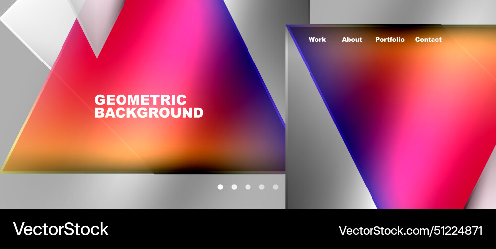 Gradient triangle geometric minimal wallpaper Vector Image